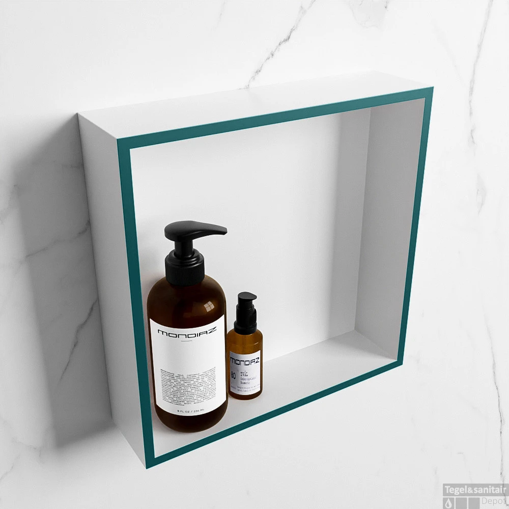 MONDIAZ EASY Nis 29,5x29,5cm In Solid Surface Kleur Smag | Talc. 1 Vak Geschikt Voor In- Of Opbouw 4 MONDIAZ EASY Nis 29,5x29,5cm In Solid Surface Kleur Smag | Talc. 1 Vak Geschikt Voor In- Of Opbouw - Afbeelding 2