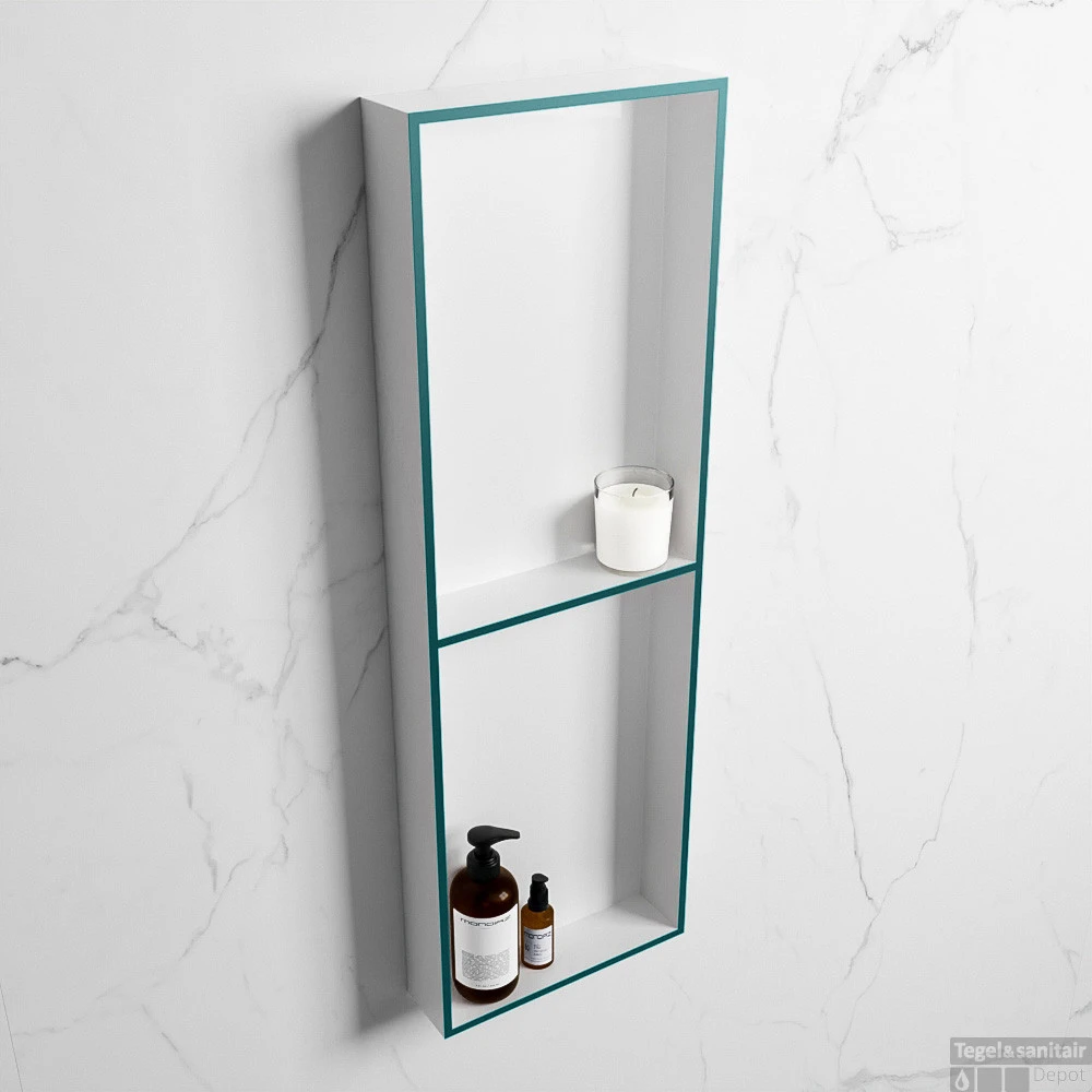 MONDIAZ EASY Nis 149,5x29,5cm In Solid Surface Kleur Smag | Talc. 2 Vakken Geschikt Voor In- Of Opbouw 4 MONDIAZ EASY Nis 149,5x29,5cm In Solid Surface Kleur Smag | Talc. 2 Vakken Geschikt Voor In- Of Opbouw - Afbeelding 2