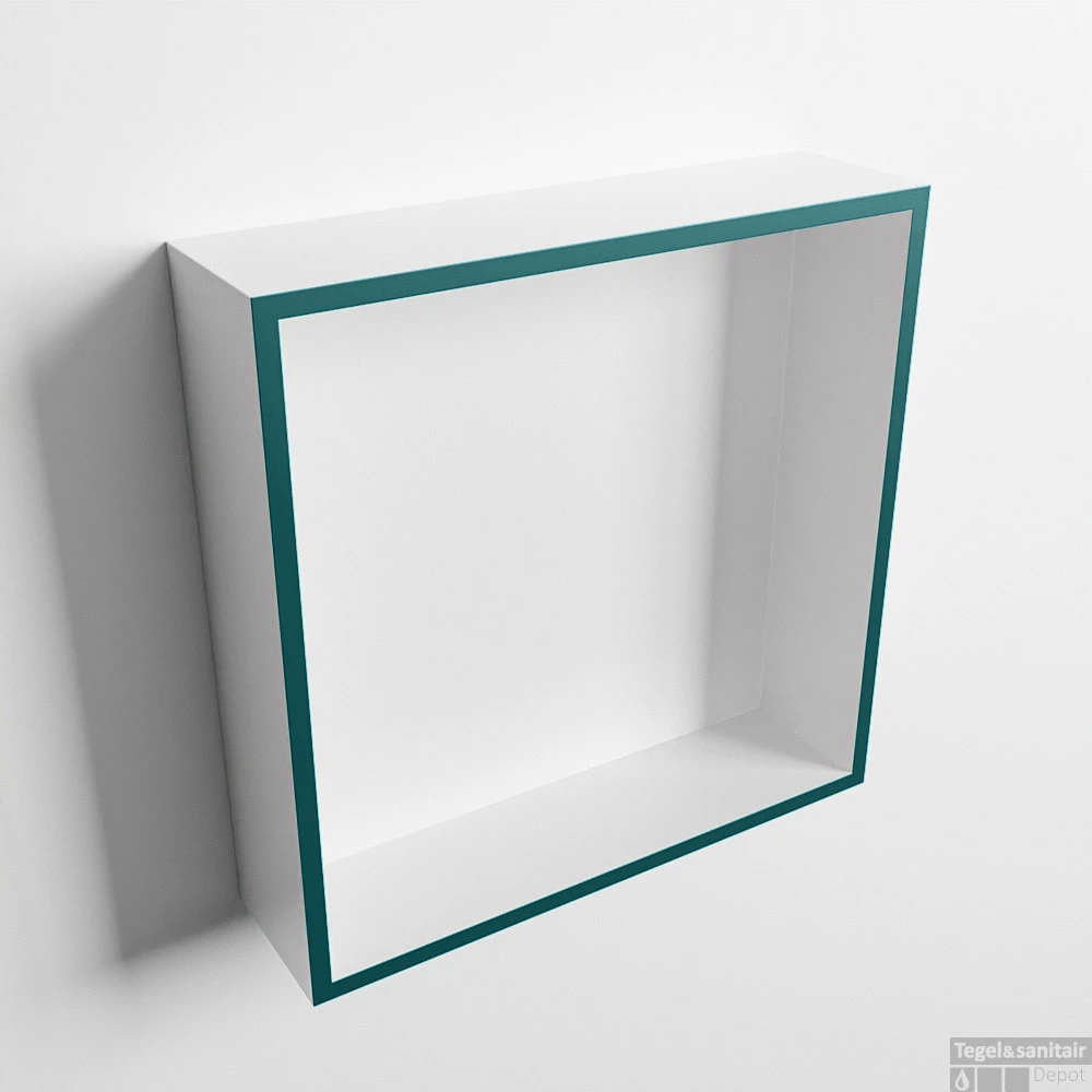 MONDIAZ EASY Nis 29,5x29,5cm In Solid Surface Kleur Smag | Talc. 1 Vak Geschikt Voor In- Of Opbouw 3 MONDIAZ EASY Nis 29,5x29,5cm In Solid Surface Kleur Smag | Talc. 1 Vak Geschikt Voor In- Of Opbouw