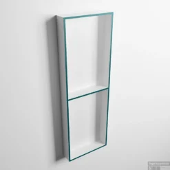 MONDIAZ EASY Nis 149,5x29,5cm In Solid Surface Kleur Smag | Talc. 2 Vakken Geschikt Voor In- Of Opbouw