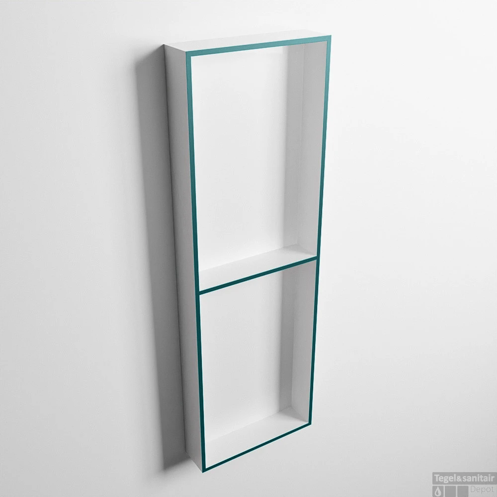 MONDIAZ EASY Nis 149,5x29,5cm In Solid Surface Kleur Smag | Talc. 2 Vakken Geschikt Voor In- Of Opbouw 3 MONDIAZ EASY Nis 149,5x29,5cm In Solid Surface Kleur Smag | Talc. 2 Vakken Geschikt Voor In- Of Opbouw