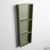 MONDIAZ EASY Nis 89,5x29,5cm In Solid Surface Kleur Army | Army. 3 Vakken Geschikt Voor In- Of Opbouw