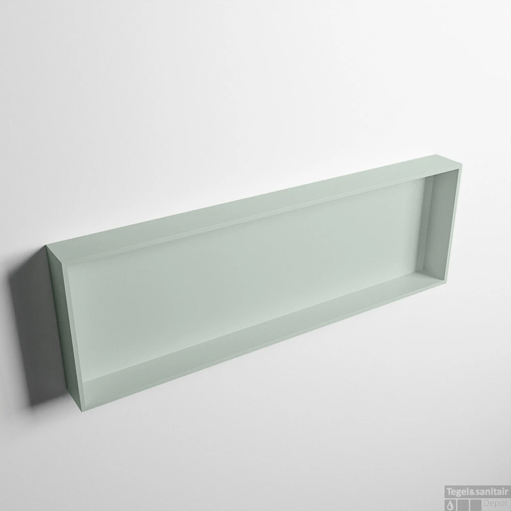 MONDIAZ EASY Nis 89,5x29,5cm In Solid Surface Kleur Greey | Greey. 1 Vak Geschikt Voor In- Of Opbouw 3 MONDIAZ EASY Nis 89,5x29,5cm In Solid Surface Kleur Greey | Greey. 1 Vak Geschikt Voor In- Of Opbouw