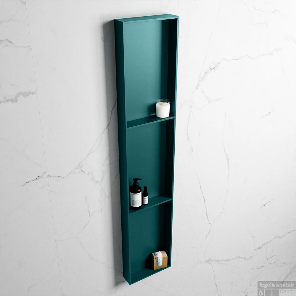 MONDIAZ EASY Nis 149,5x29,5cm In Solid Surface Kleur Smag | Smag. 3 Vakken Geschikt Voor In- Of Opbouw 4 MONDIAZ EASY Nis 149,5x29,5cm In Solid Surface Kleur Smag | Smag. 3 Vakken Geschikt Voor In- Of Opbouw - Afbeelding 2