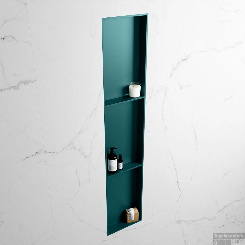 MONDIAZ EASY Nis 149,5x29,5cm In Solid Surface Kleur Smag | Smag. 3 Vakken Geschikt Voor In- Of Opbouw 5 MONDIAZ EASY Nis 149,5x29,5cm In Solid Surface Kleur Smag | Smag. 3 Vakken Geschikt Voor In- Of Opbouw - Afbeelding 3