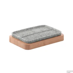 Zeephouder Sapho Nora Vrijstaand 13x8.5x2.5 Cm Bamboe Grijs