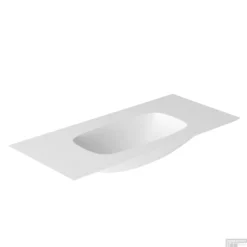 Wastafel Salenzi Nur 102x46 Cm Keramiek Mat Wit 1 Kraangat (incl. Bijpassende Afvoerplug)