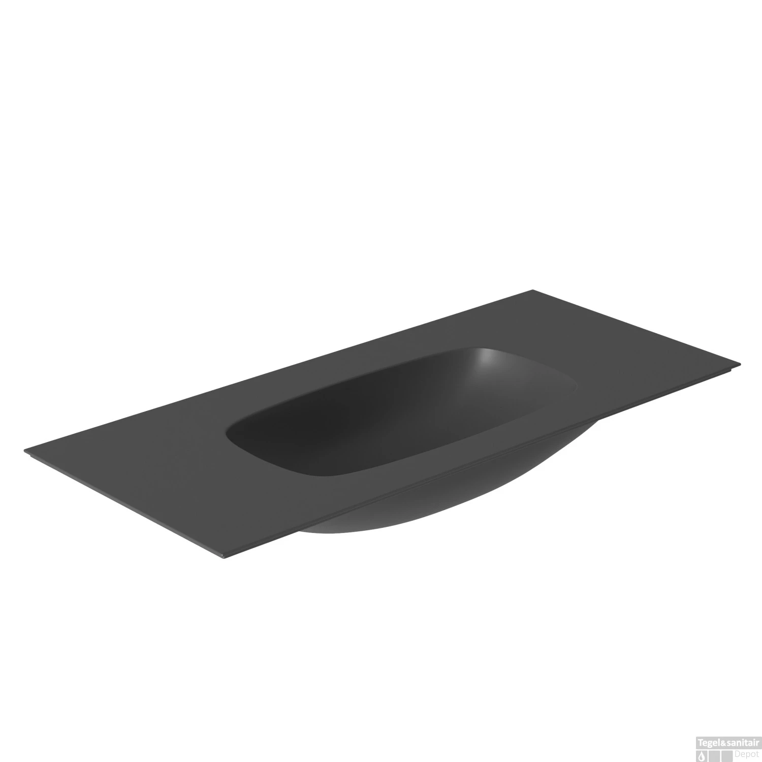 Wastafel Salenzi Nur 102x46 Cm Keramiek Mat Zwart Zonder Kraangat (incl. Bijpassende Afvoerplug) 3 Wastafel Salenzi Nur 102x46 Cm Keramiek Mat Zwart Zonder Kraangat (incl. Bijpassende Afvoerplug)