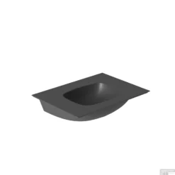 Wastafel Salenzi Nur 62x46 Cm Keramiek Mat Zwart Zonder Kraangat (incl. Bijpassende Afvoerplug)