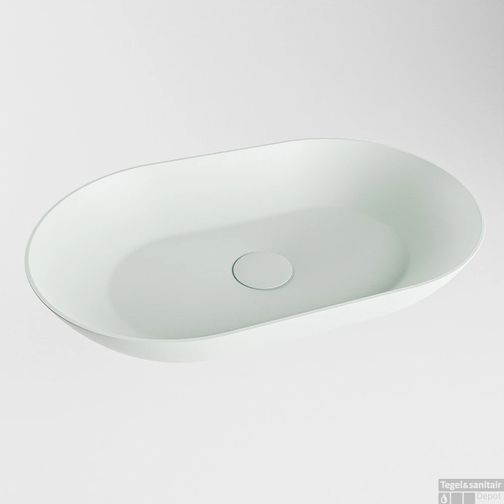 MONDIAZ ONNI Waskom Solid Surface 55cm Kleur Greey / Greey 4 MONDIAZ ONNI Waskom Solid Surface 55cm Kleur Greey / Greey - Afbeelding 2