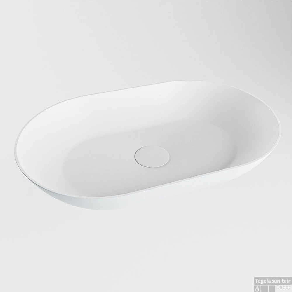 MONDIAZ ONNI Waskom Solid Surface 55cm Kleur Clay / Talc 4 MONDIAZ ONNI Waskom Solid Surface 55cm Kleur Clay / Talc - Afbeelding 2