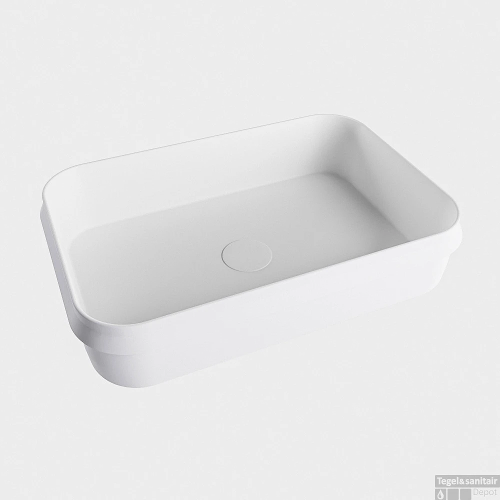 MONDIAZ ARVO Waskom Solid Surface 55cm Kleur Cale / Talc 4 MONDIAZ ARVO Waskom Solid Surface 55cm Kleur Cale / Talc - Afbeelding 2