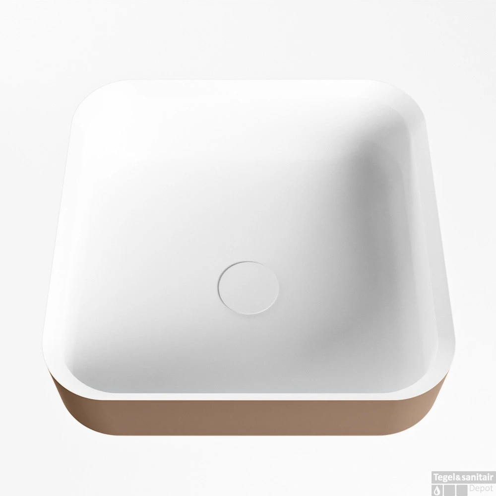 MONDIAZ BINX Waskom Solid Surface 36cm Kleur Rust / Talc 5 MONDIAZ BINX Waskom Solid Surface 36cm Kleur Rust / Talc - Afbeelding 3