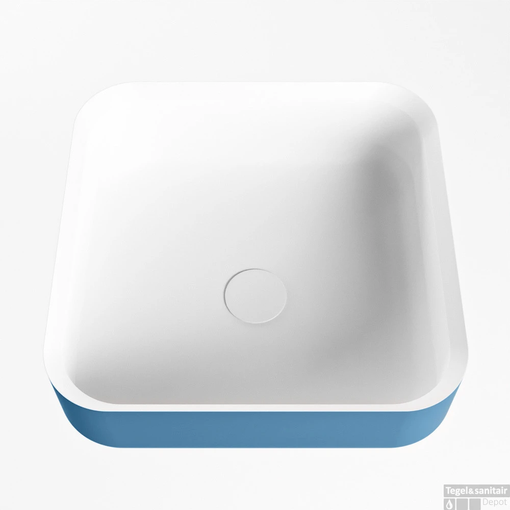 MONDIAZ BINX Waskom Solid Surface 36cm Kleur Jeans / Talc 5 MONDIAZ BINX Waskom Solid Surface 36cm Kleur Jeans / Talc - Afbeelding 3