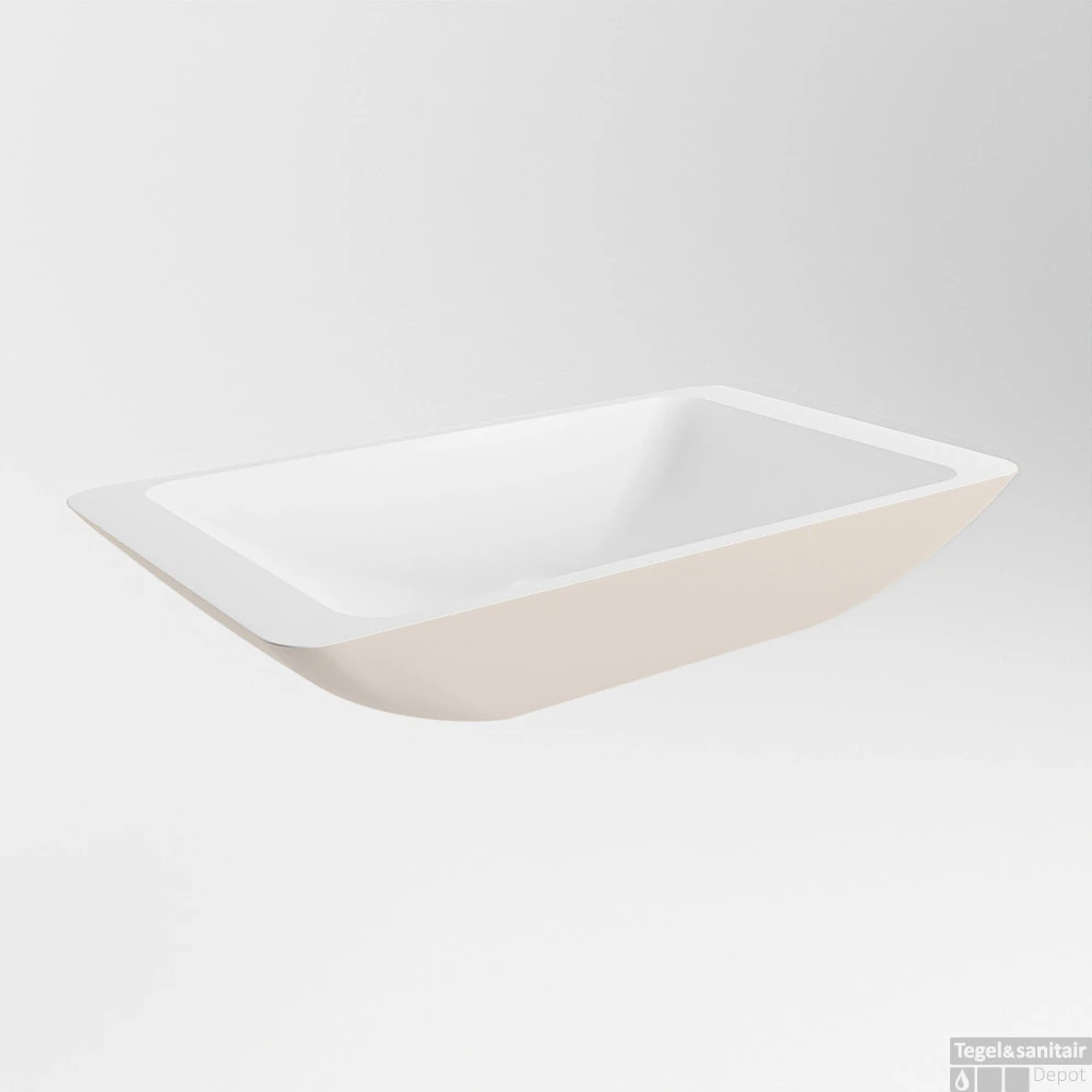 MONDIAZ TOPI Waskom Solid Surface 60cm Kleur Linen / Talc 5 MONDIAZ TOPI Waskom Solid Surface 60cm Kleur Linen / Talc - Afbeelding 3