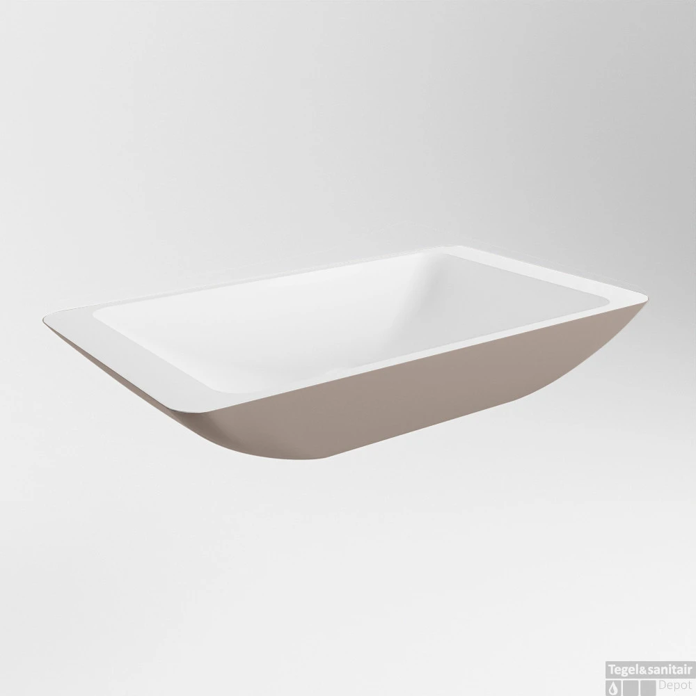 MONDIAZ TOPI Waskom Solid Surface 60cm Kleur Smoke / Talc 5 MONDIAZ TOPI Waskom Solid Surface 60cm Kleur Smoke / Talc - Afbeelding 3