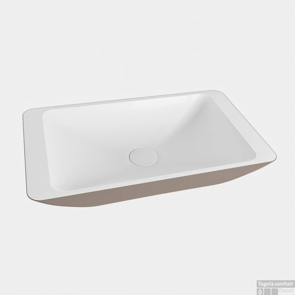 MONDIAZ TOPI Waskom Solid Surface 60cm Kleur Smoke / Talc 4 MONDIAZ TOPI Waskom Solid Surface 60cm Kleur Smoke / Talc - Afbeelding 2