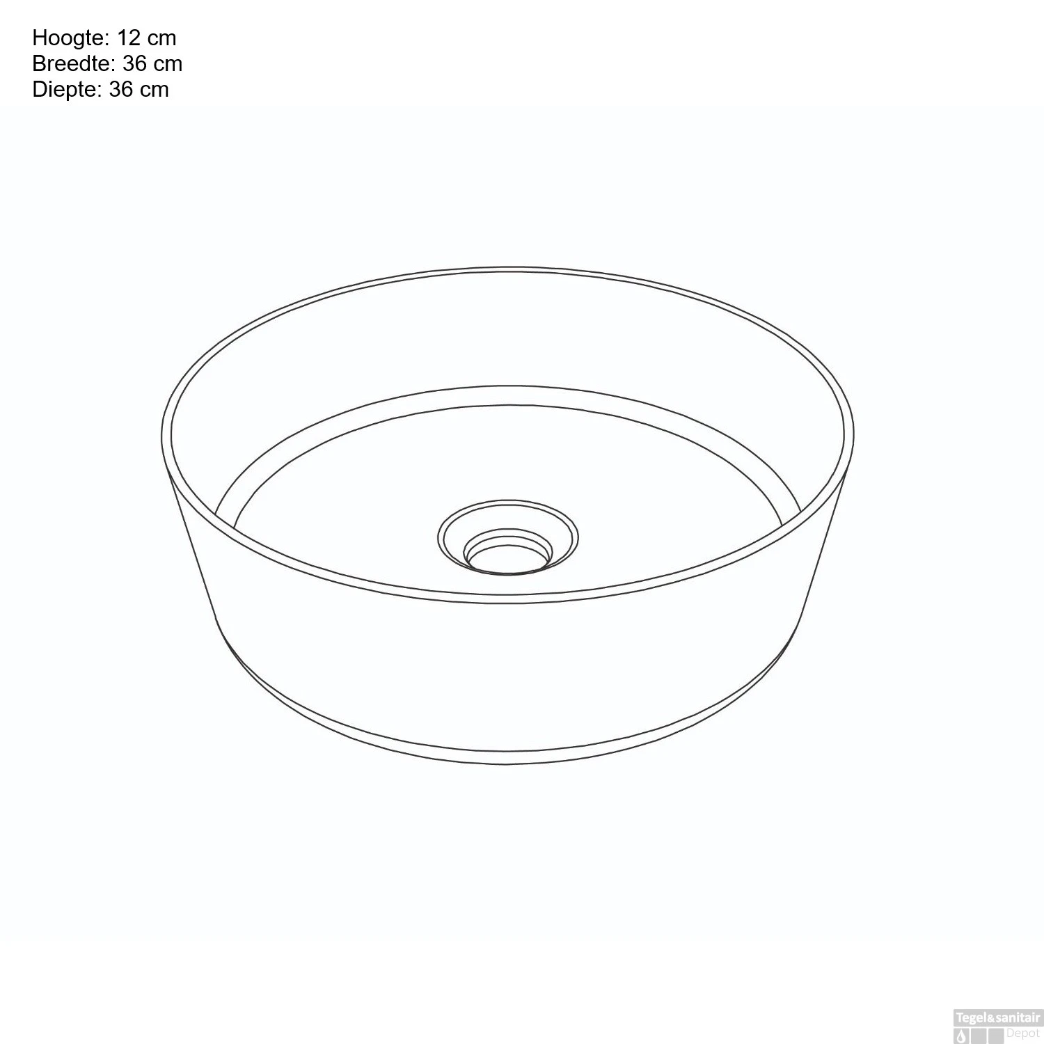 Opbouwwaskom Allibert Rango 36x12x36 Cm Glanzend Wit 4 Opbouwwaskom Allibert Rango 36x12x36 Cm Glanzend Wit - Afbeelding 2