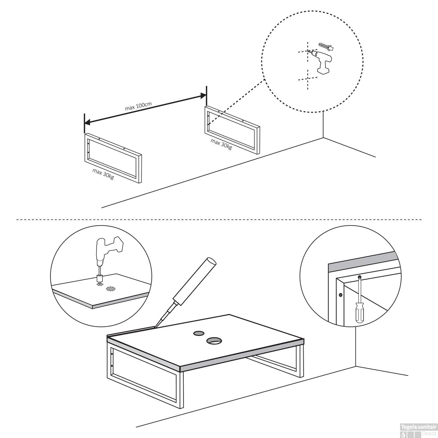 Ophangbeugel Differnz 2x23x15 Cm Chroom (per 2 Stuks) 5 Ophangbeugel Differnz 2x23x15 Cm Chroom (per 2 Stuks) - Afbeelding 3