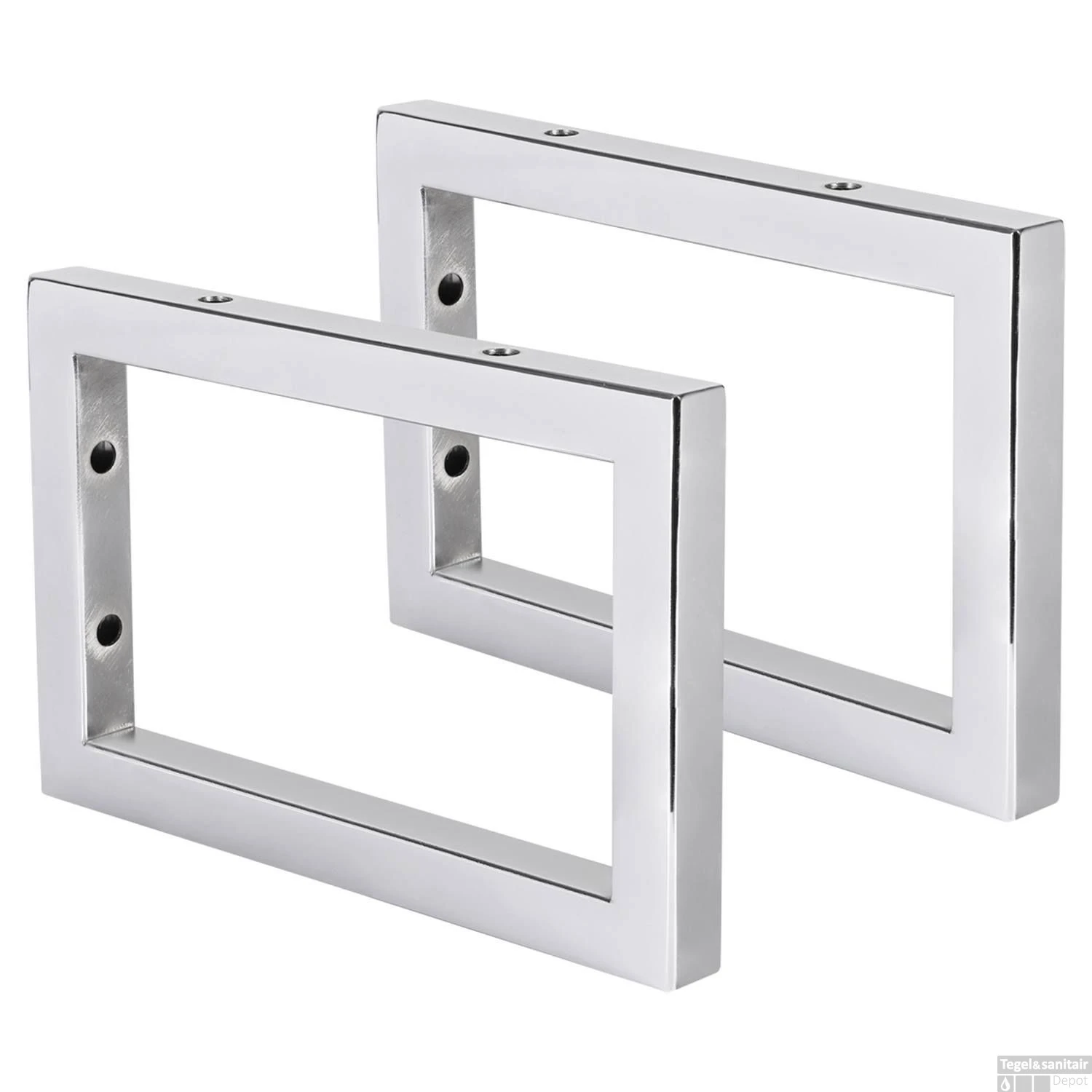 Ophangbeugel Differnz 2x23x15 Cm Chroom (per 2 Stuks) 3 Ophangbeugel Differnz 2x23x15 Cm Chroom (per 2 Stuks)