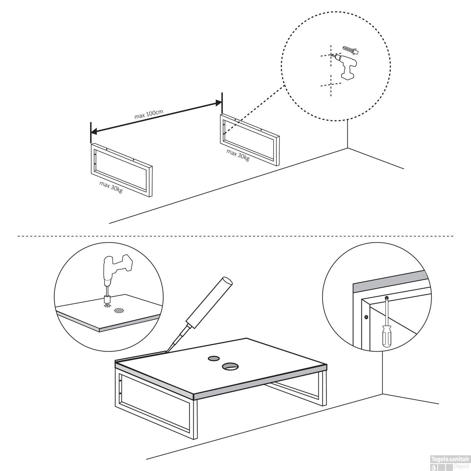 Ophangbeugel Differnz 2x23x15 Cm RVS (per 2 Stuks) 5 Ophangbeugel Differnz 2x23x15 Cm RVS (per 2 Stuks) - Afbeelding 3