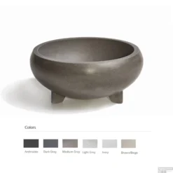 Opzet Wastafel Urbi Et Orbi Bulbo Beton 40x18 Cm Licht Grijs