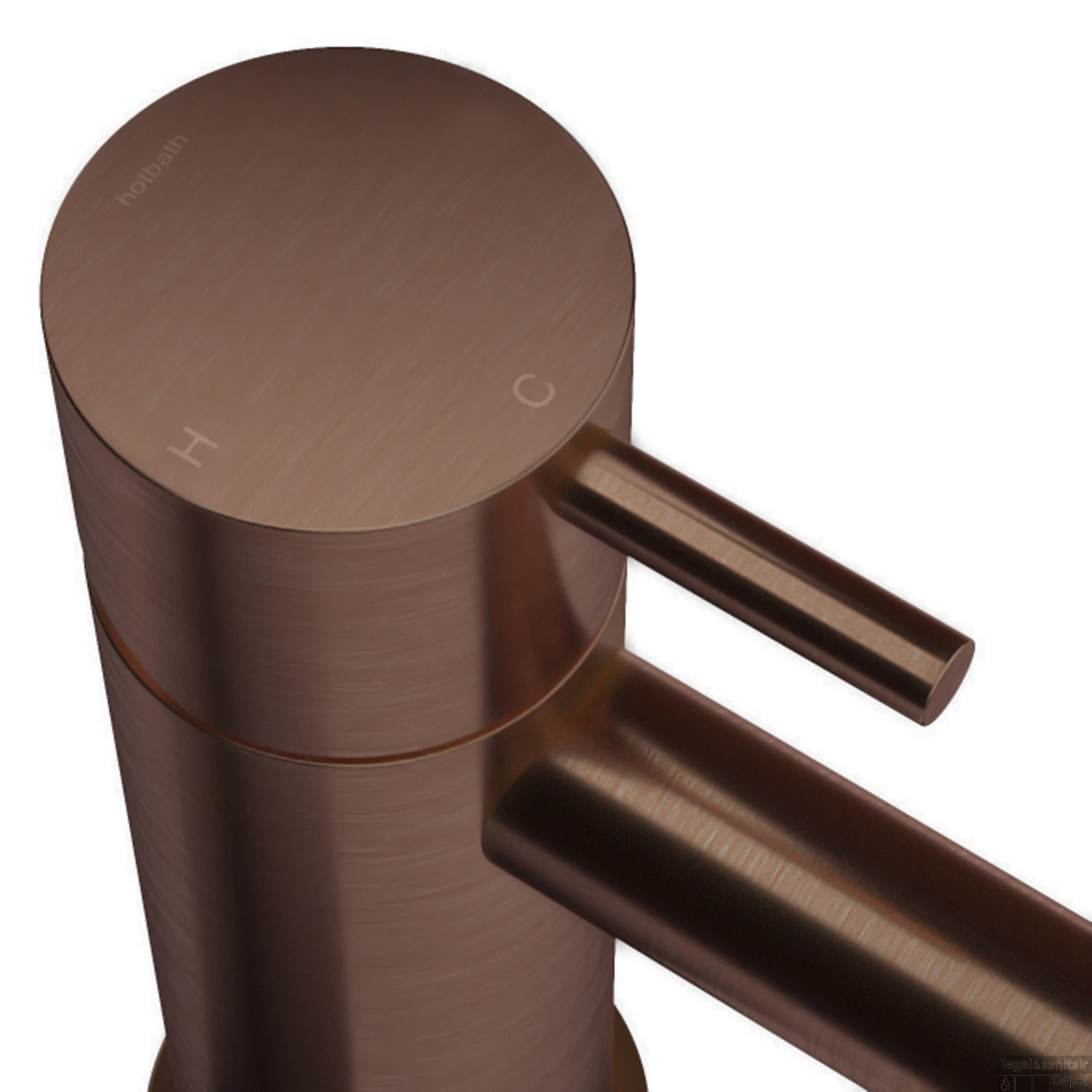 Badoverloop Hotbath Cobber Vulcombinatie Geborsteld Koper PVD 4 Badoverloop Hotbath Cobber Vulcombinatie Geborsteld Koper PVD - Afbeelding 2