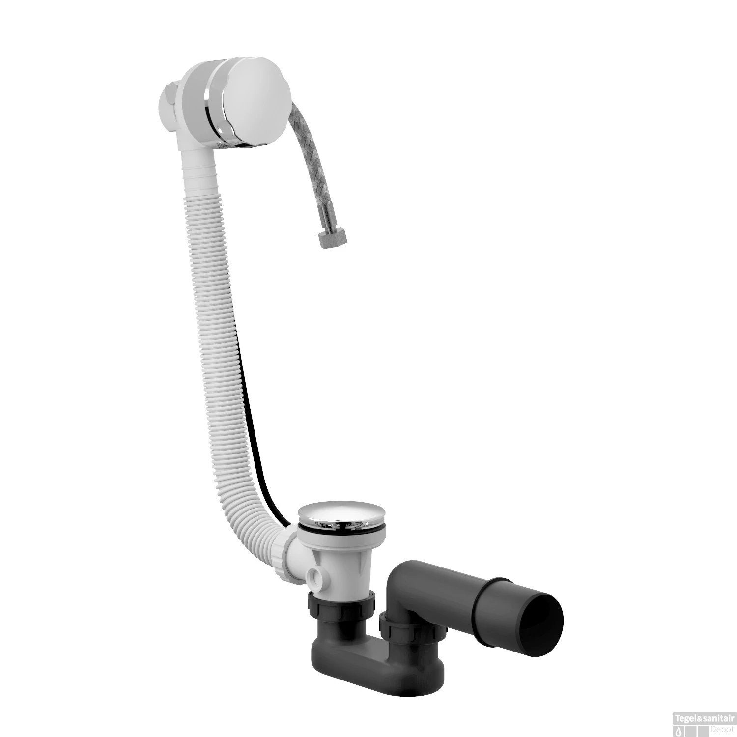 Badoverloop Hotbath Cobber Vulcombinatie Chroom 3 Badoverloop Hotbath Cobber Vulcombinatie Chroom