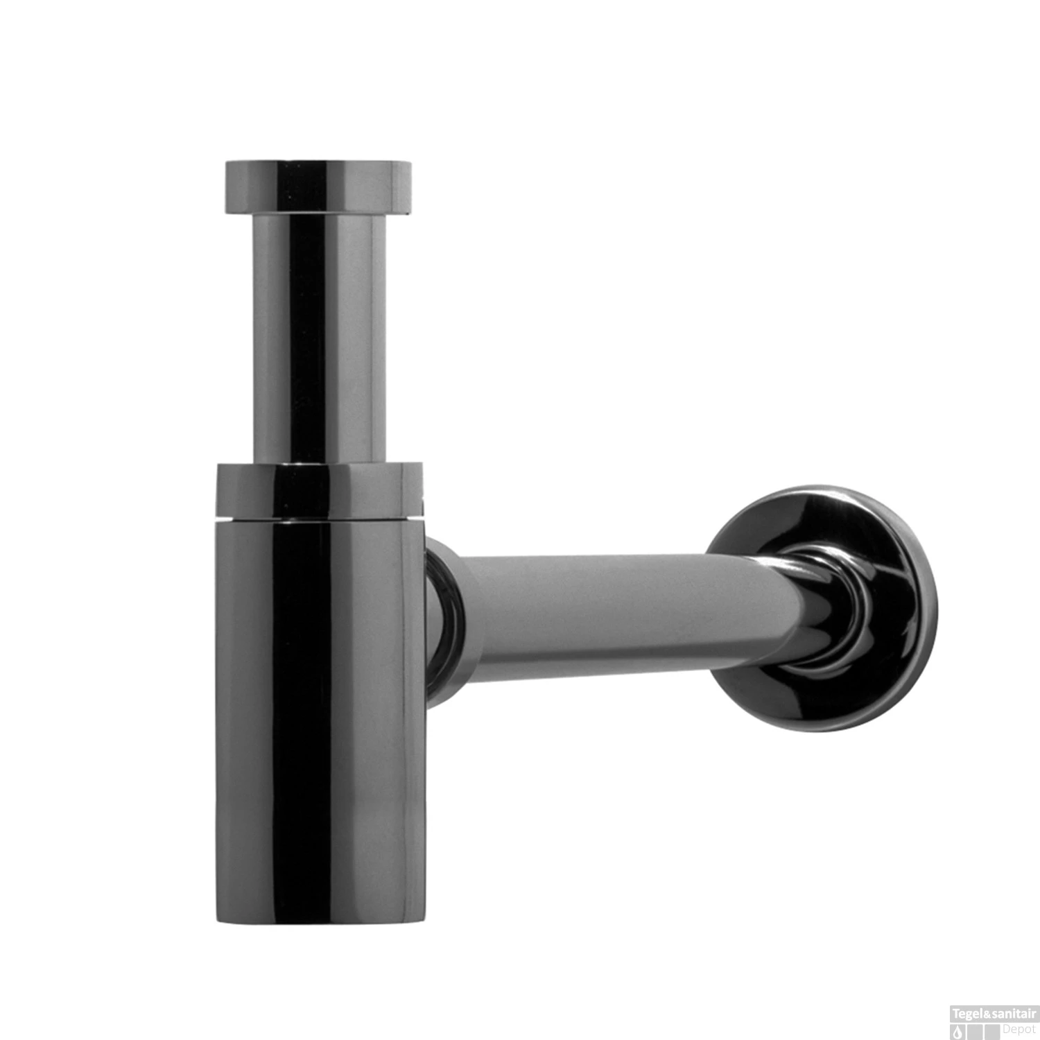 Wastafel Sifon Hotbath Cobber Rond Zwart Chroom 3 Wastafel Sifon Hotbath Cobber Rond Zwart Chroom