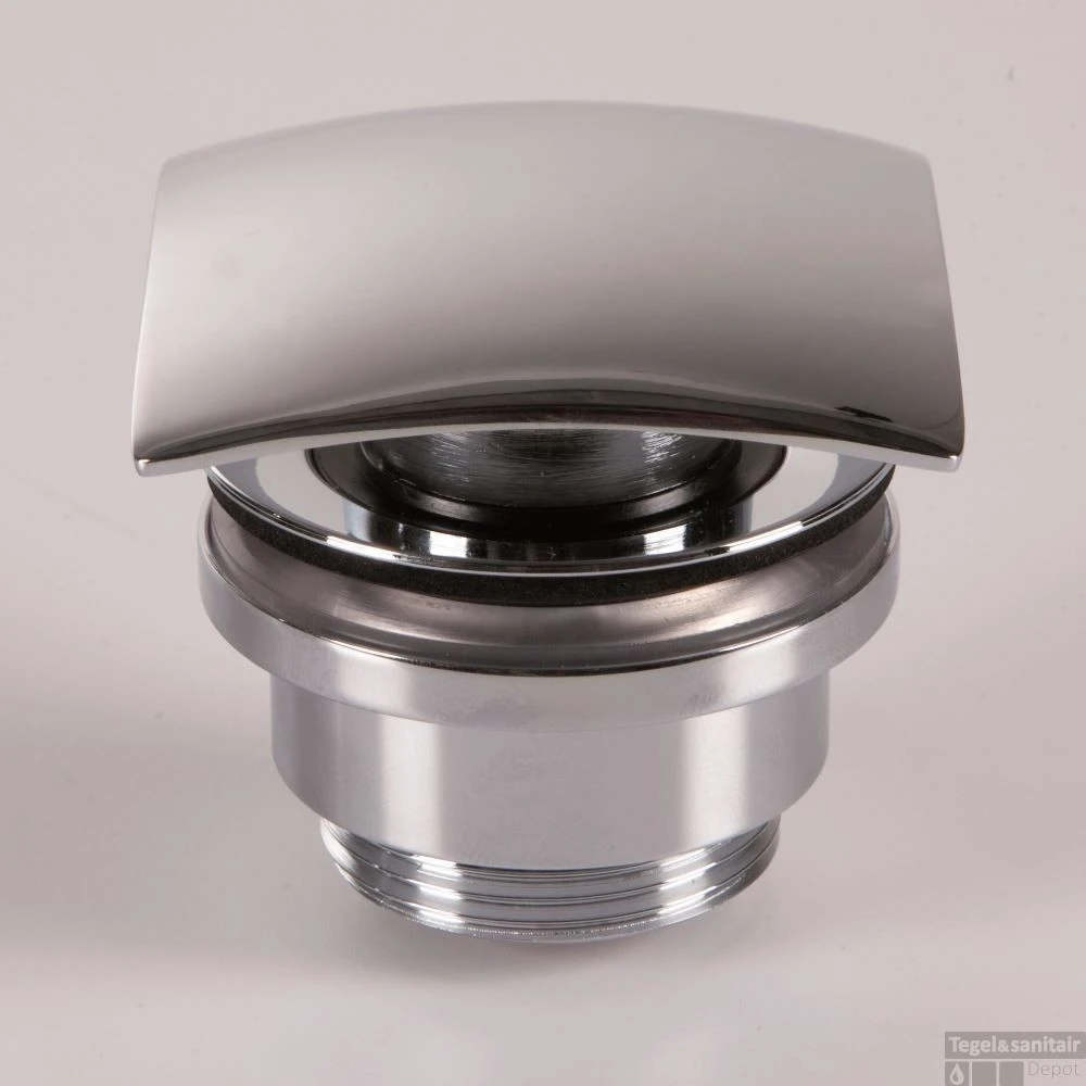 Hotbath Afvoerplug Click Waste Pal Met Schroef Vierkant Chroom 3 Hotbath Afvoerplug Click Waste Pal Met Schroef Vierkant Chroom