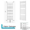 Handdoekradiator Palimi Gebogen 1775 X 600 Mm Zilver Metallic -Goedkope Stijl Baden Winkel palimi gebogen 1775x600 5