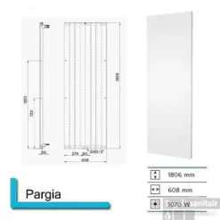 Handdoekradiator Pargia 1806 X 608 Mm Pearl Grey