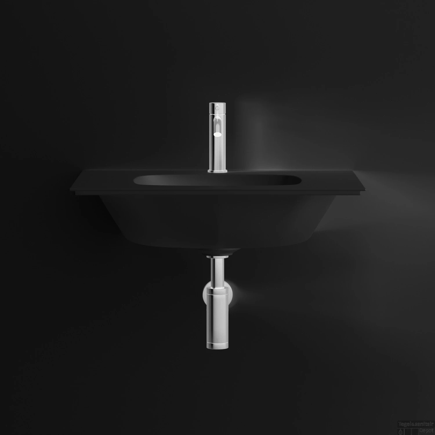 Wastafel Salenzi Nur 62x46 Cm Keramiek Mat Zwart Zonder Kraangat (incl. Bijpassende Afvoerplug) 4 Wastafel Salenzi Nur 62x46 Cm Keramiek Mat Zwart Zonder Kraangat (incl. Bijpassende Afvoerplug) - Afbeelding 2