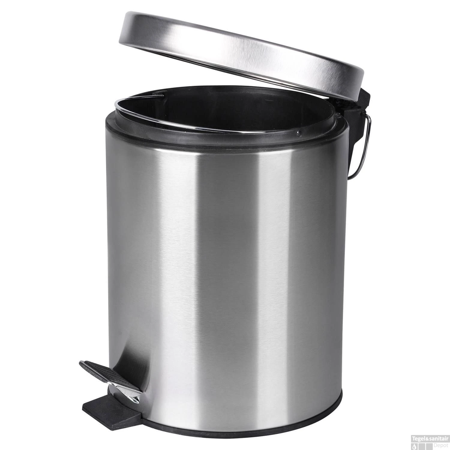 Pedaalemmer Differnz Soft Close Deksel 5 Liter Mat Chroom 4 Pedaalemmer Differnz Soft Close Deksel 5 Liter Mat Chroom - Afbeelding 2