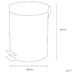 Pedaalemmer Differnz Soft Close Deksel 5 Liter Mat Chroom 9 Pedaalemmer Differnz Soft Close Deksel 5 Liter Mat Chroom -Goedkope Stijl Baden Winkel pedaalemmer differnz soft close deksel 5 liter mat chroom tech