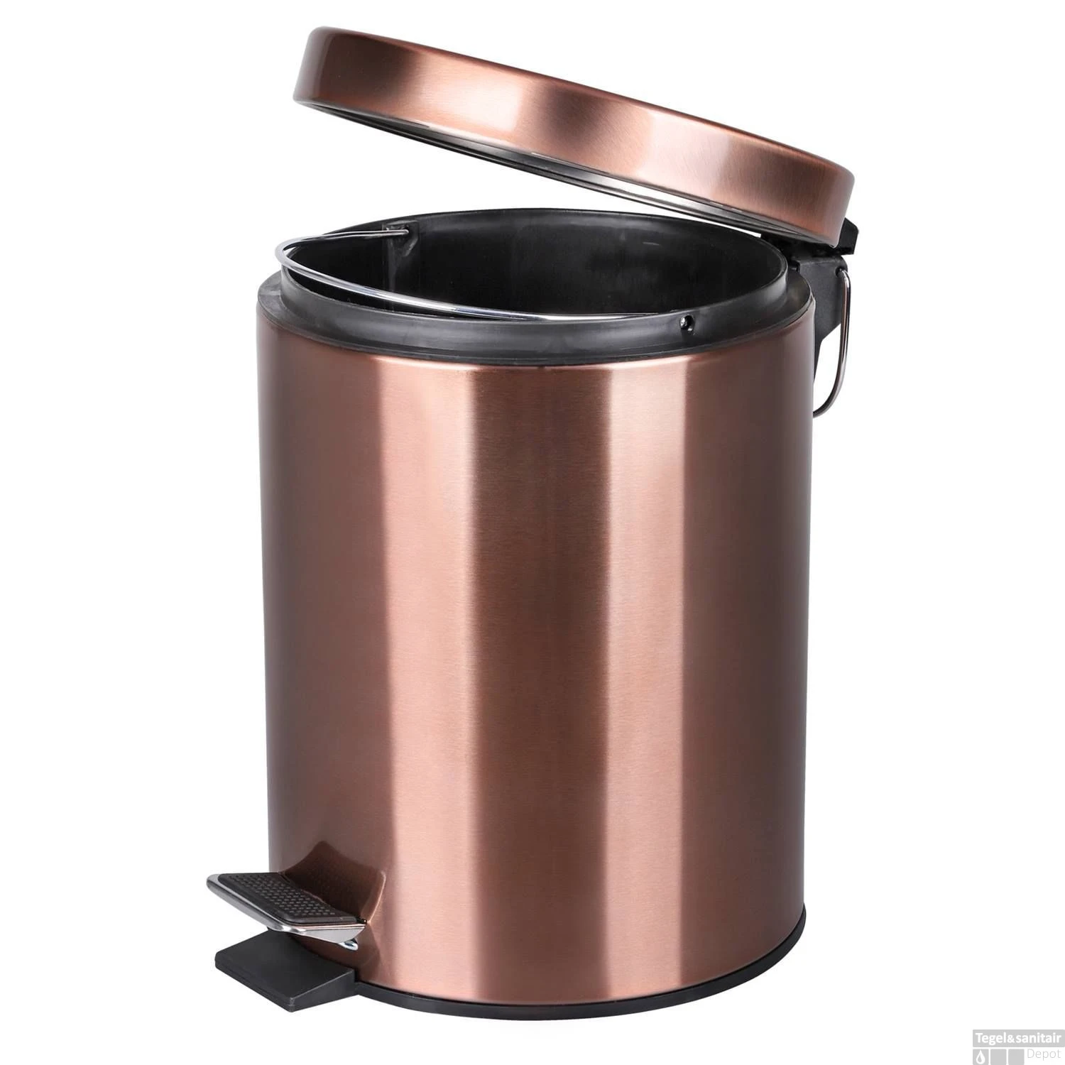 Pedaalemmer Differnz Soft Close Deksel 5 Liter Koper 4 Pedaalemmer Differnz Soft Close Deksel 5 Liter Koper - Afbeelding 2