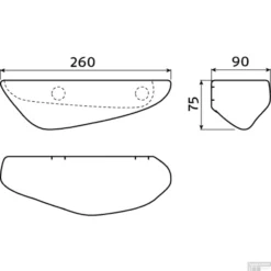 Planchet Clou Cliff 26cm Keramiek Glans Wit -Goedkope Stijl Baden Winkel planchet clou cliff 26cm keramiek glans wit tech 1