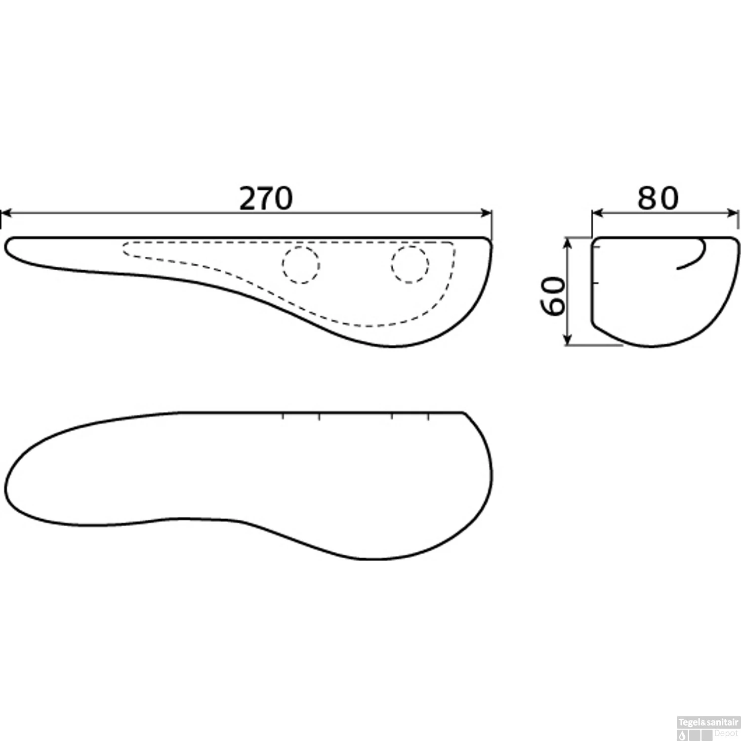 Planchet Clou Cliff 27cm Keramiek Glans Wit 9 Planchet Clou Cliff 27cm Keramiek Glans Wit - Afbeelding 7