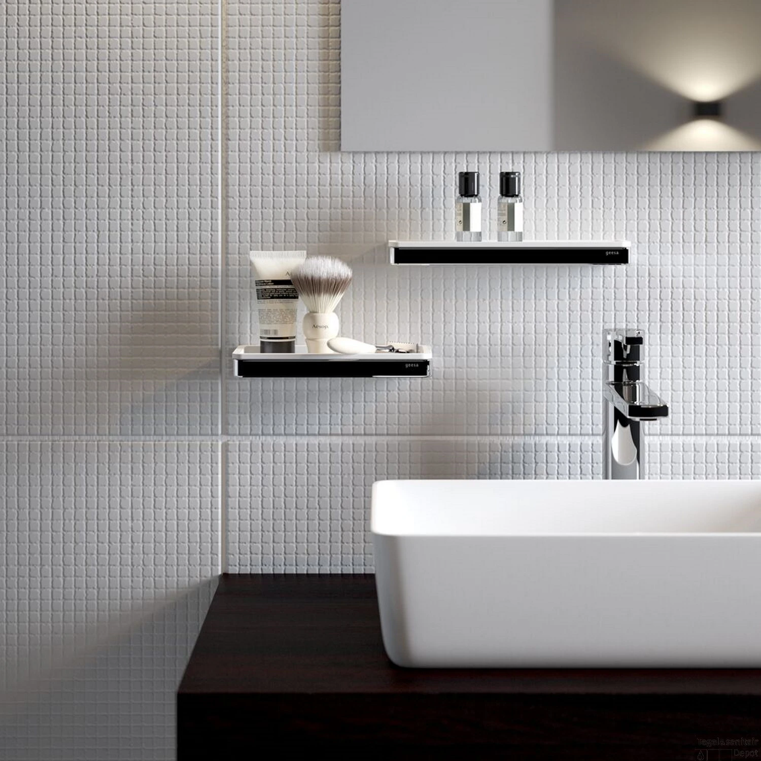 Planchet Geesa Frame 26 Cm Wit Chroom 6 Planchet Geesa Frame 26 Cm Wit Chroom - Afbeelding 4