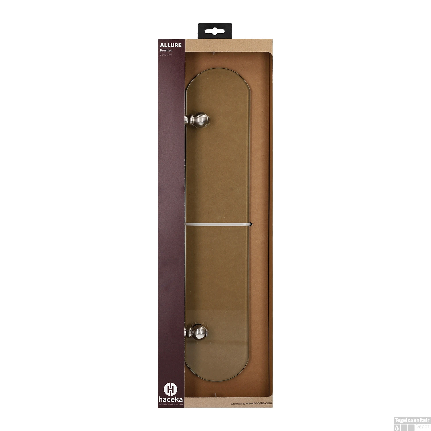 Planchet Haceka Allure Glas 60 Cm Geborsteld RVS Look 4 Planchet Haceka Allure Glas 60 Cm Geborsteld RVS Look - Afbeelding 2