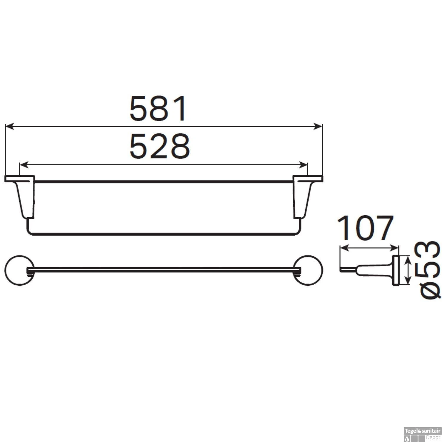 Planchet Haceka Aspen 58 Cm Mat Zwart 6 Planchet Haceka Aspen 58 Cm Mat Zwart - Afbeelding 4