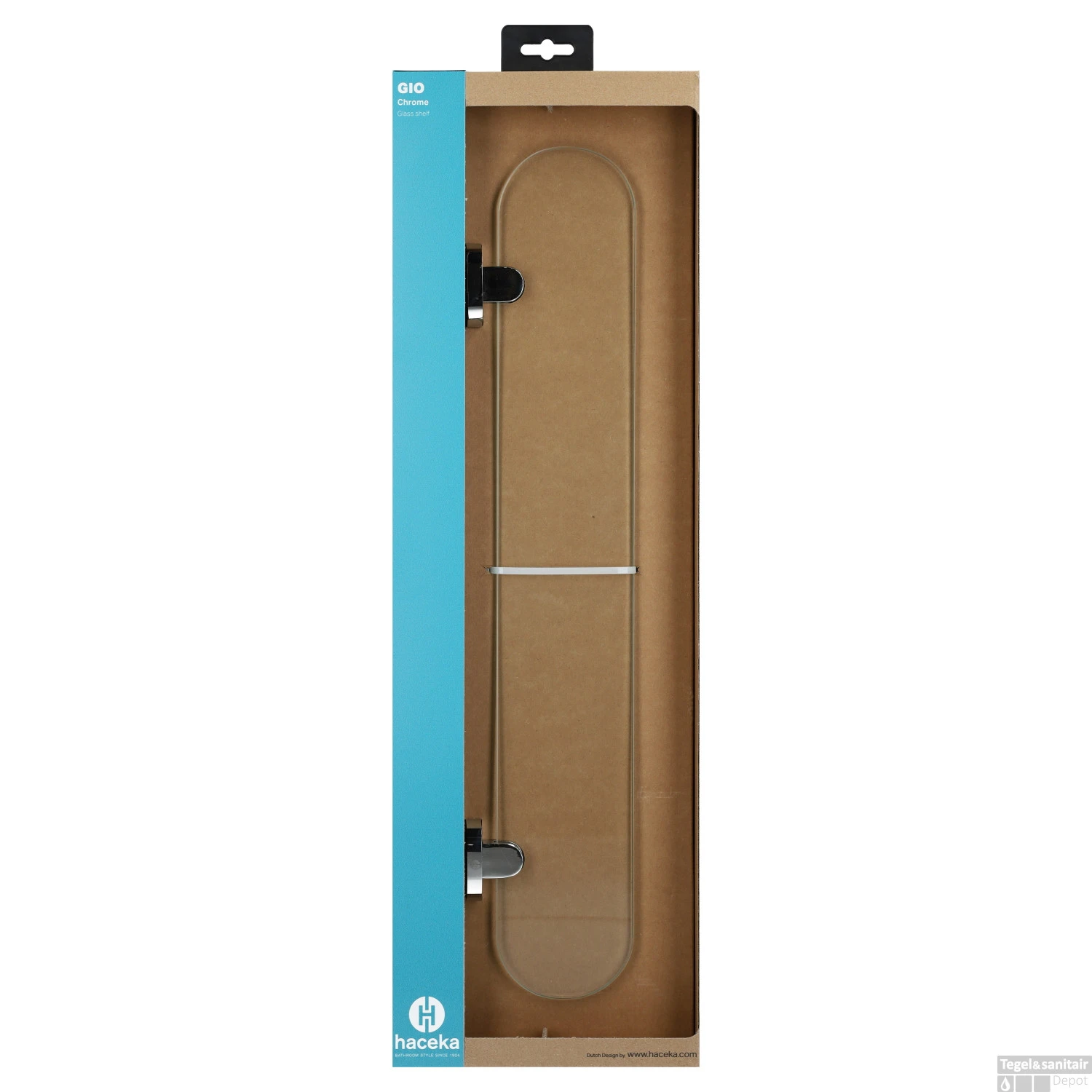 Planchet Haceka Gio 60 Cm Glas Chroom 4 Planchet Haceka Gio 60 Cm Glas Chroom - Afbeelding 2