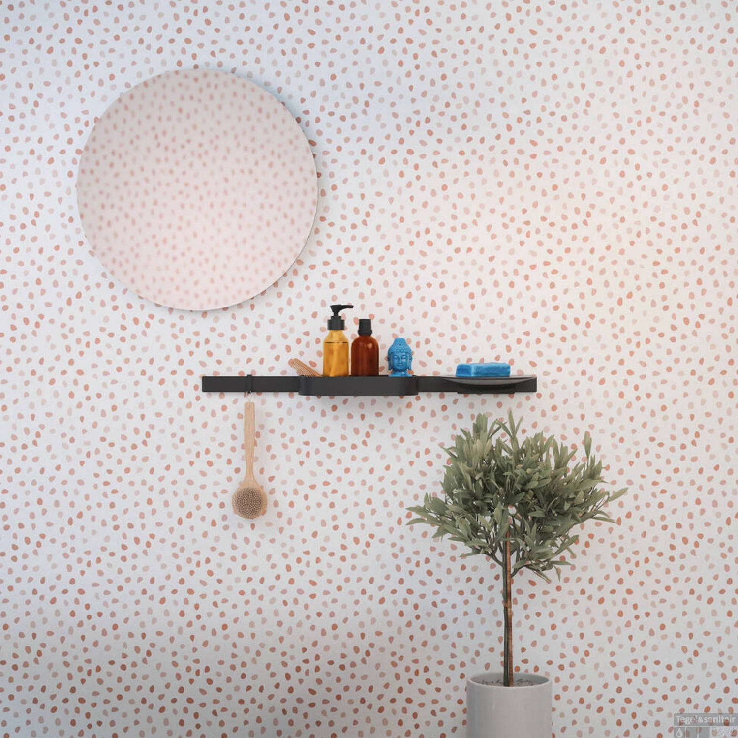 Planchet HansGrohe WallStoris Mat Zwart 4 Planchet HansGrohe WallStoris Mat Zwart - Afbeelding 2