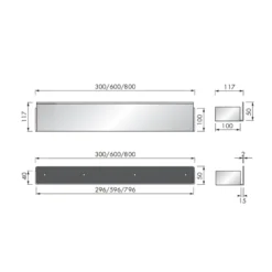 Planchet Inbouw LoooX CShelf 80x10cm Gecoat Staal Antraciet -Goedkope Stijl Baden Winkel planchet inbouw looox cshelf 80x10cm gecoat staal antraciet plg2330655 tech