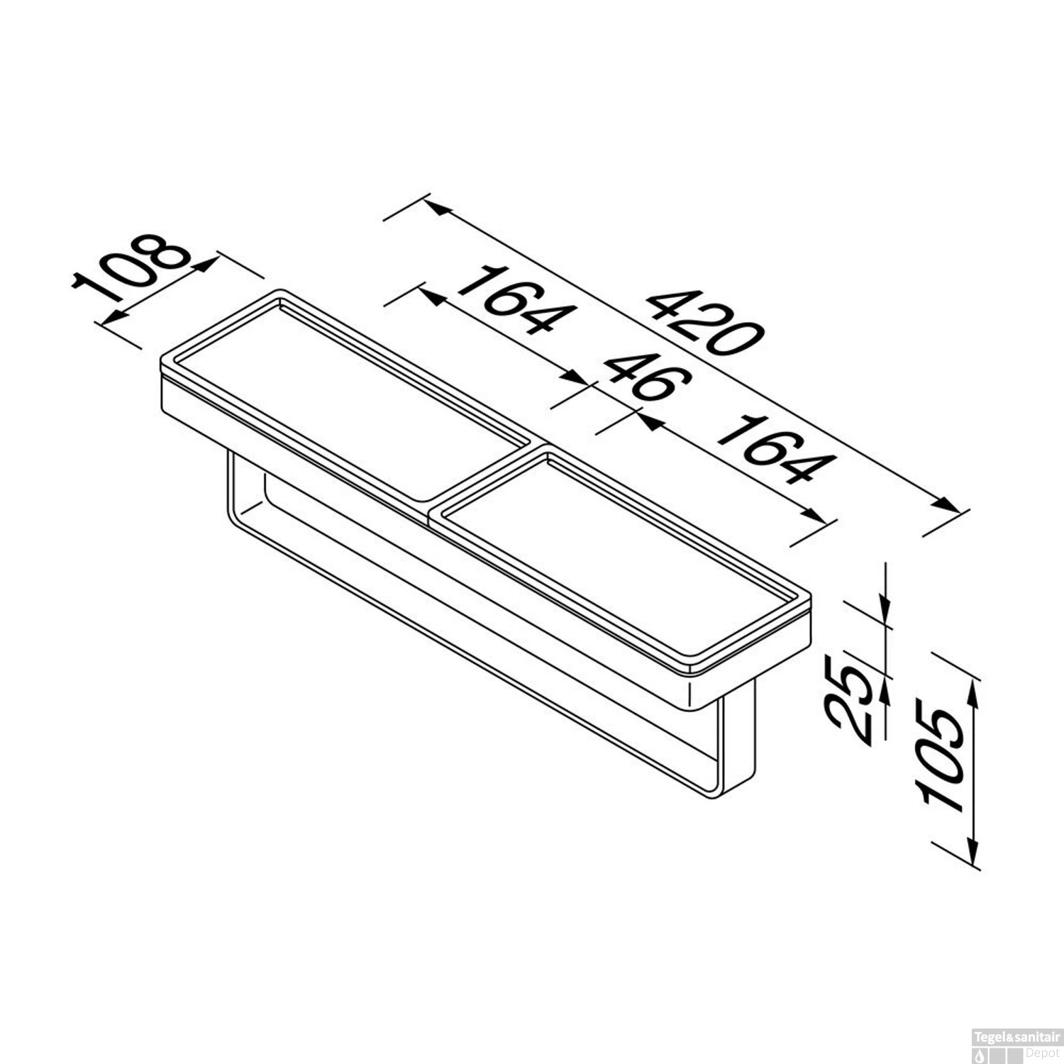 Planchet Met Handdoekrek Geesa Frame 42 Cm Zwart Chroom 7 Planchet Met Handdoekrek Geesa Frame 42 Cm Zwart Chroom - Afbeelding 5