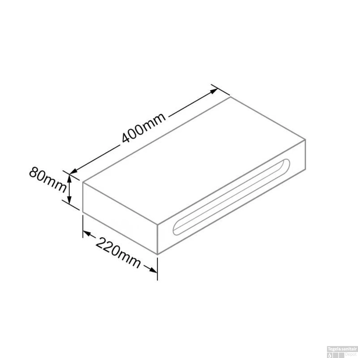 Planchet Sanilux Wood Eiken 40x22x8 Cm 4 Planchet Sanilux Wood Eiken 40x22x8 Cm - Afbeelding 2