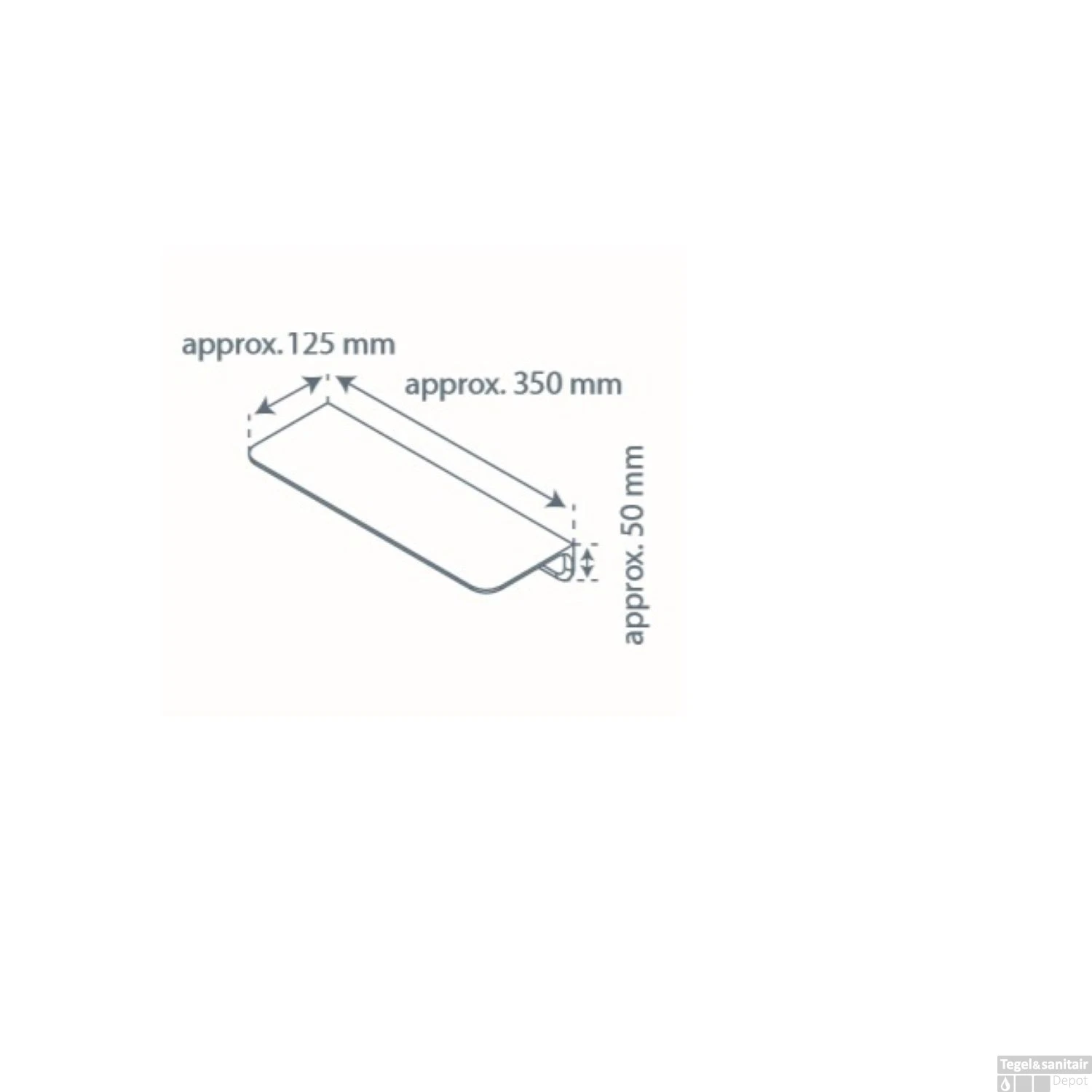 Planchet Schutte Grijs 350 X 125 Mm 7 Planchet Schutte Grijs 350 X 125 Mm - Afbeelding 5