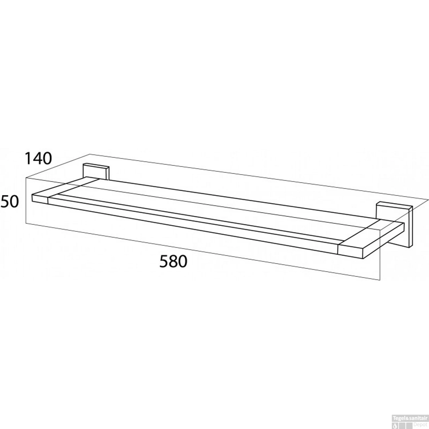 Planchet Tiger Items 58cm RVS 4 Planchet Tiger Items 58cm RVS - Afbeelding 2