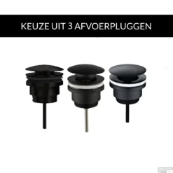 Waskomset BWS Rond 26x12 Cm Keramiek Mat Zwart (inclusief Kraan, Afvoer En Sifon) -Goedkope Stijl Baden Winkel plg0271104setmzwart waskomset bws rond 26x12 cm keramiek mat zwart inclusief kraan afvoer en sifon 4