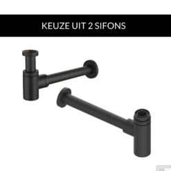 Waskomset BWS Rond 26x12 Cm Keramiek Mat Zwart (inclusief Kraan, Afvoer En Sifon) -Goedkope Stijl Baden Winkel plg0271104setmzwart waskomset bws rond 26x12 cm keramiek mat zwart inclusief kraan afvoer en sifon 5